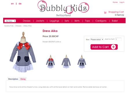 Bubbly Kids Switzerland Bubbly Kids Zen Cart Kids Apparel Store
